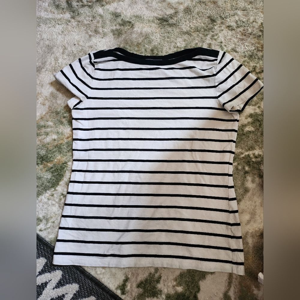 American Living boat neck striped shirt size medium.